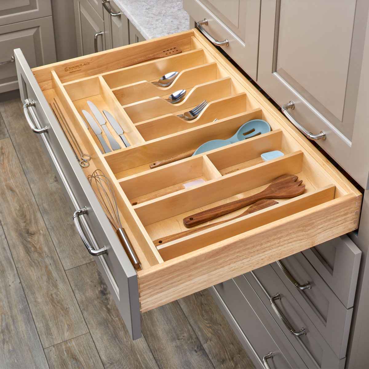 Rev-A-Shelf Wood Trim-to-Fit Utensil and Cutlery Drawer Organizer Insert
